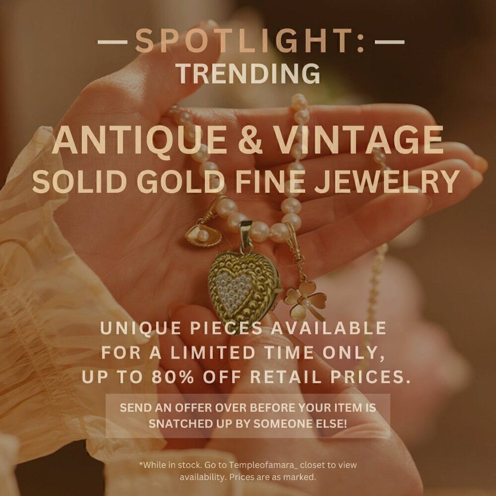 Vintage Estate & Antique Fine Jewelry Sale! Solid Gold 10k 14k 18k Fast Shipping